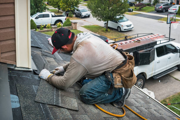 Professional Roofing technician working in Singers Glen, VA